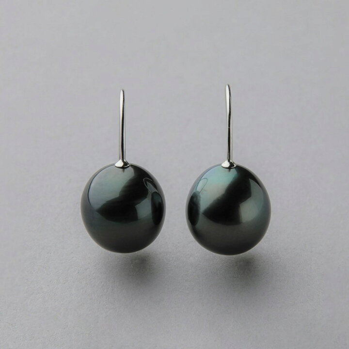 楽天市場】【最終販売】《Tahitian+》 タヒチ黒蝶真珠 フックピアス  