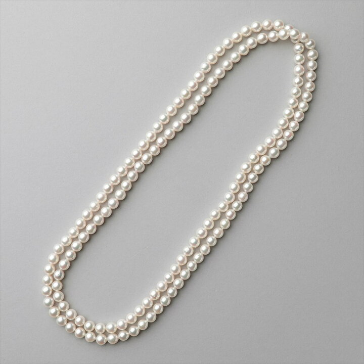 楽天市場】あこや真珠 ロングネックレス 7.5-8.0mm 120cm パール 
