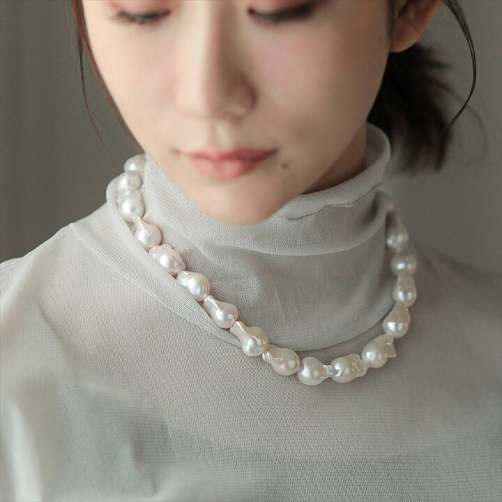楽天市場】《Unique+ 》淡水バロック真珠 ネックレス 11-13mm パール 