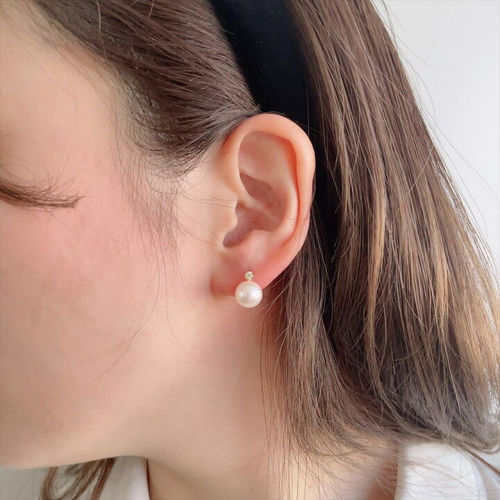 楽天市場】【クーポン利用で10%OFF】あこや真珠 ピアス 8.5-9.0mm 