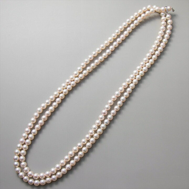 楽天市場】あこや真珠 ロングネックレス 7.0-7.5mm 120cm パール  
