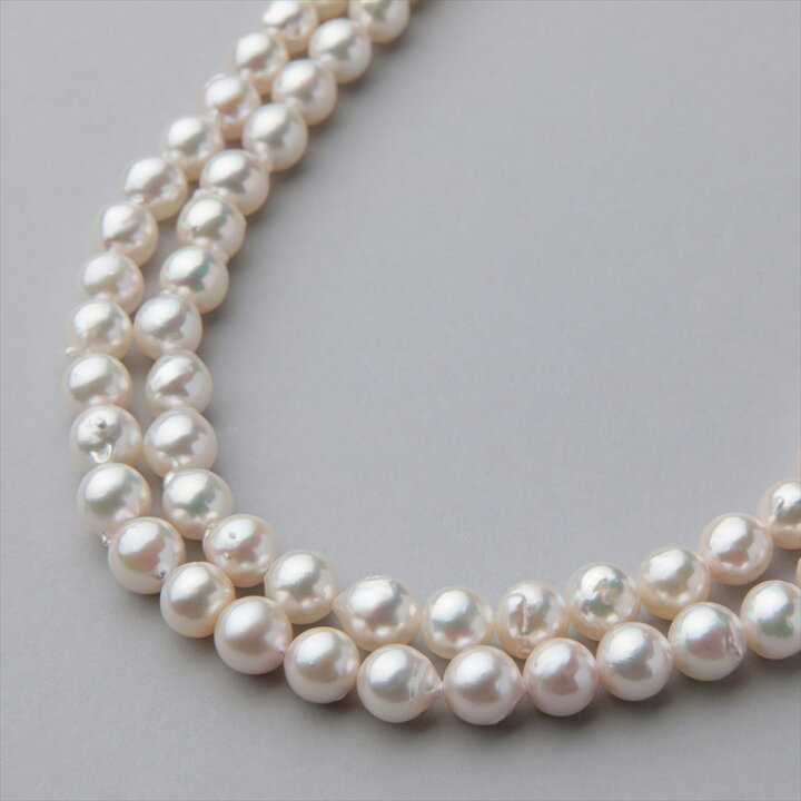 楽天市場】あこや真珠 ロングネックレス 7.5-8.0mm バロック 80cm 