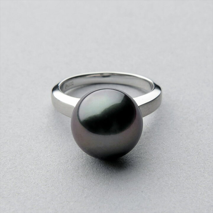 楽天市場】《Tahitian+》 タヒチ黒蝶真珠 リング 11mmUP PT900 パール  