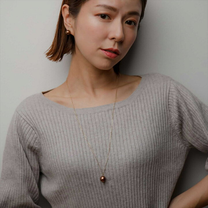 楽天市場】《Chocolat》 タヒチ黒蝶真珠 ロングペンダント 13mmUP 