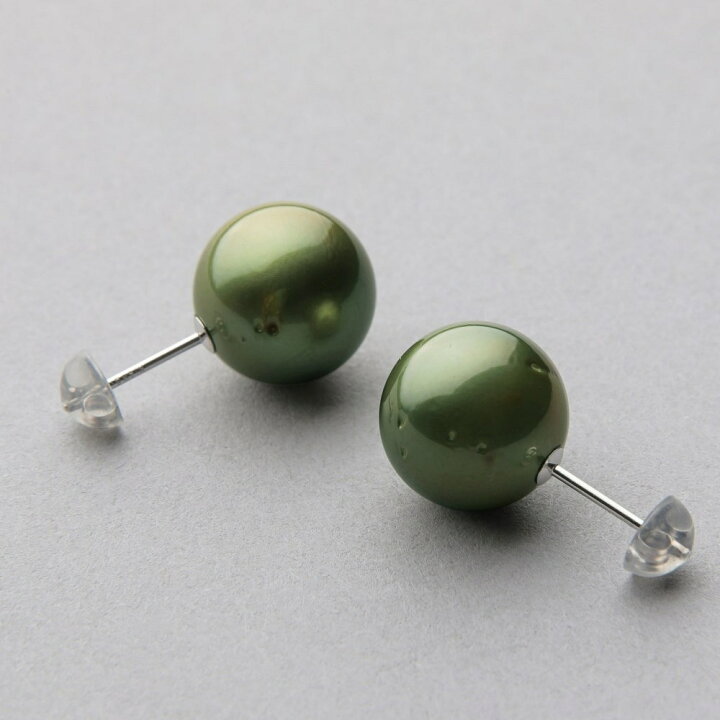 楽天市場】【最終販売】《Pistachio》 タヒチ黒蝶真珠 スタッドピアス 