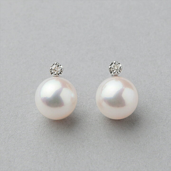 楽天市場】【クーポン利用で10%OFF】あこや真珠 ピアス 8.5-9.0mm 