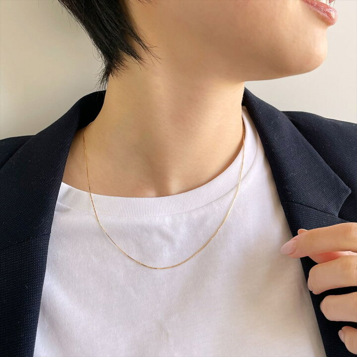 楽天市場】ベネチアン チェーン 45cm K18YG 18金 イエローゴールド  