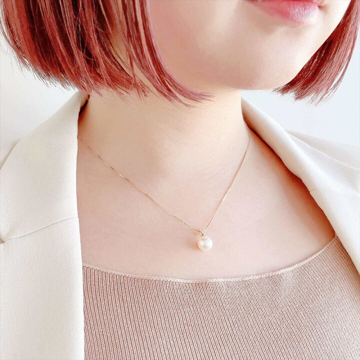 楽天市場】LUXE あこや真珠 ペンダントトップ 8.5-9mm PT900/K18YG 