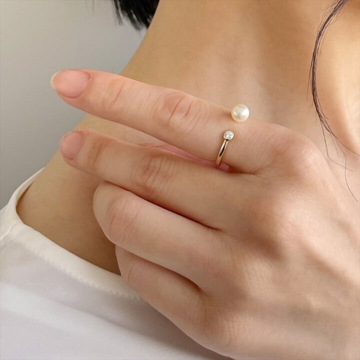 楽天市場】《Carina》 あこや真珠 リング 5.5-6.0mm K10WG/K10YG 
