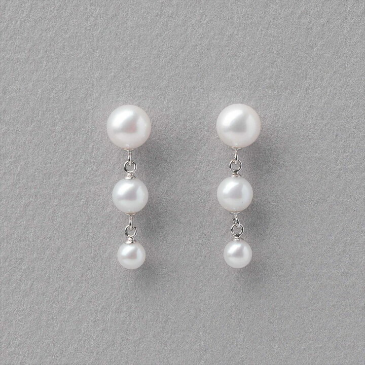 楽天市場】《Carina》 あこや真珠 ピアス 4.5-7.5mm K18YG/K14WG 