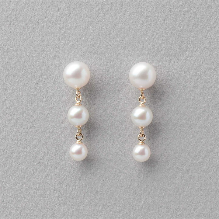 楽天市場】《Carina》 あこや真珠 ピアス 4.5-7.5mm K18YG/K14WG 