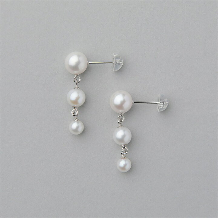 楽天市場】《Carina》 あこや真珠 ピアス 4.5-7.5mm K18YG/K14WG 