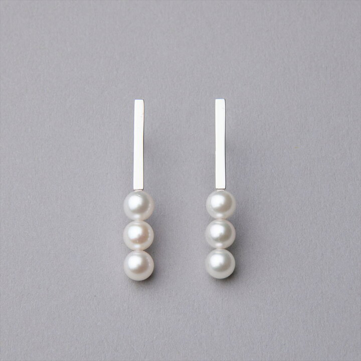 楽天市場】《Carina》 あこや真珠 バーピアス 5.5-6.0mm K10WG/YG 