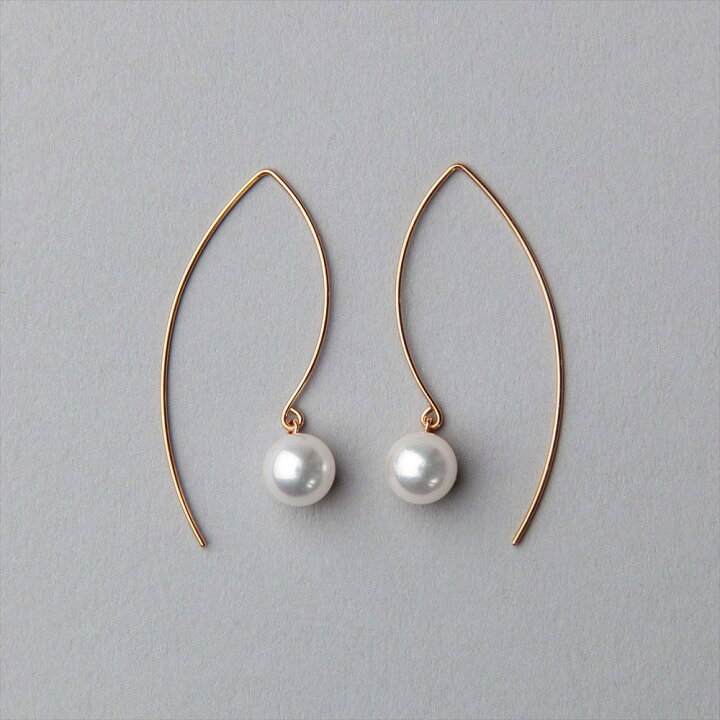 楽天市場】《Foglia》あこや真珠 ピアス 7.5-8.0mm K14WG/K18YG/PG  