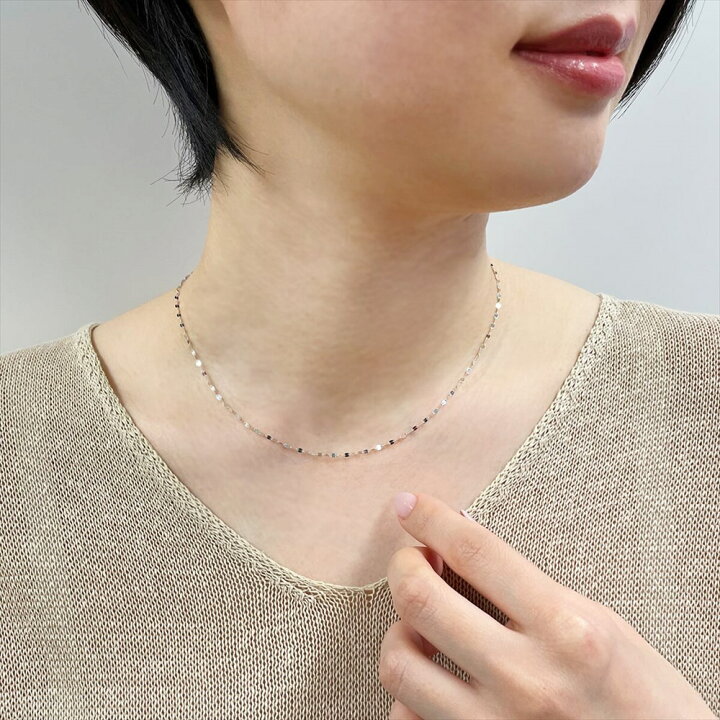 楽天市場】ペタル チェーン 45cm K10WG/YG/PG ネックレス 10金【WEB  