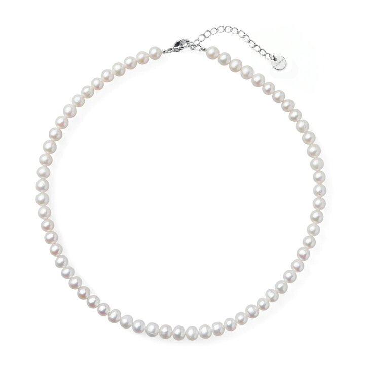 楽天市場】淡水真珠 ネックレス 6.5-7.0mm アジャスター/マンテル 