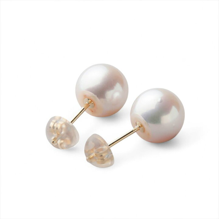 楽天市場】【花珠級のテリ】あこや真珠 パールピアス 8.5-9.0mm K18 