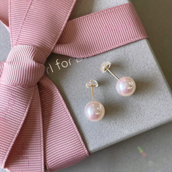 楽天市場】【花珠級のテリ】あこや真珠 パールピアス 8.5-9.0mm K18 