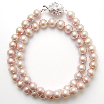 淡水真珠 パールネックレス ピンク系(ナチュラル) 7.0-8.0mm A〜BB ポテト バラクラスプ（silver）[n3]（真珠  ネックレスフォーマル 普段使い おしゃれ）6月誕生石 | 真珠の卸屋さん