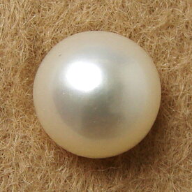 淡水真珠 パールルース（シングル） ホワイト系 7.0-7.5mm A～BB～C ラウンド （片穴があいています）[n3]（本真珠 パールセミオーダー 加工用）
