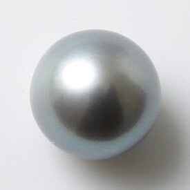 淡水真珠 パールルース（シングル） グレー系 9.0-9.5mm 大珠 A～BC ラウンド （片穴があいています）[n3]（本真珠 パールセミオーダー 加工用）