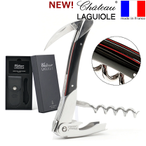 Laguiole ラギオール　ソムリエナイフ黒 レザーケース付き 並行輸入品】シャトーラギオール ソムリエナイフ グランクリュ