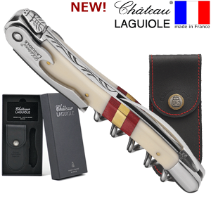 【送料無料】_シャトーラギオール アルド・ソーム ソムリエナイフ 正規品永久保証 革ケース付 ボックス入 真鍮 スタミナウッド フランス製 LIGNE|W【RCP】【ワイングラス/カトラリー】【バー/