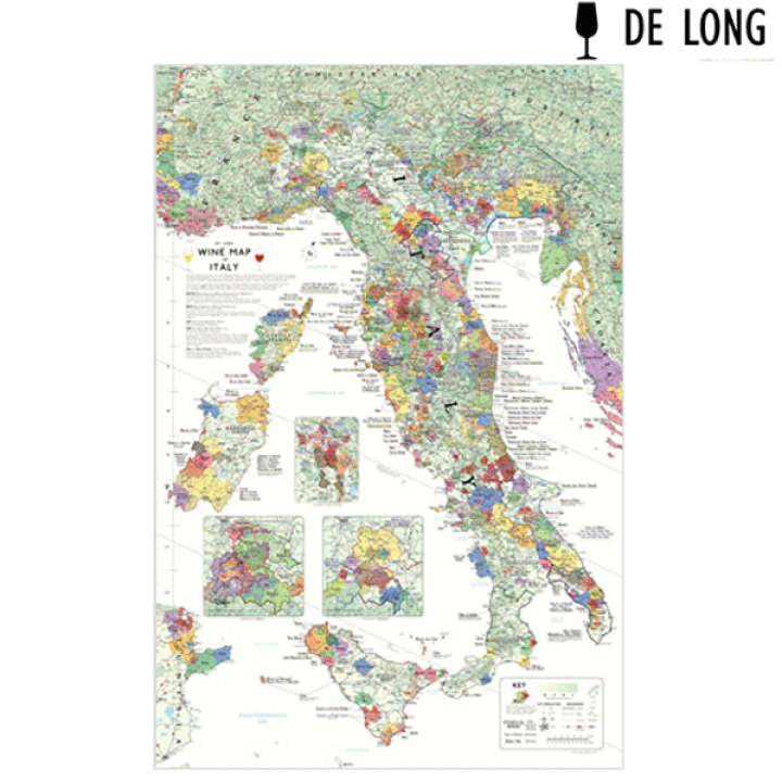 額装品 リプロダクション デ・ロッシ 「イタリア郵便地図」 大型