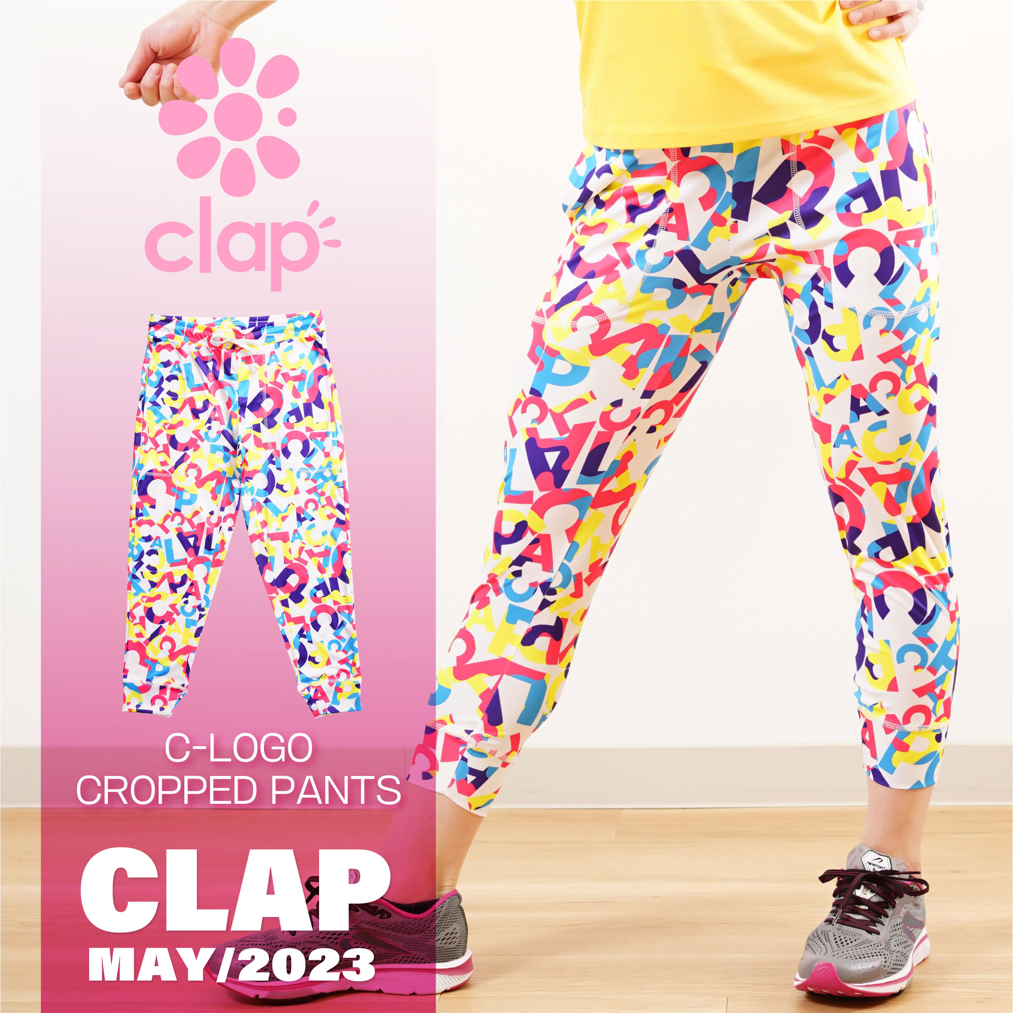 純正特注 【送料無料】【clap】クラップ C-LOGO CROPPED PANTS
