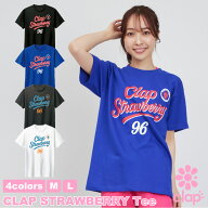 フィットネスウェア 【clap】 クラップ 【4色×2サイズ】 CLAP STRAWBERRY Tee レディース ダンス トップ…