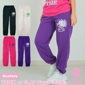 clap9V Nbv 4F TRICK or CLAP Sweat Pants tBbglXEFA X|[c g[jO fB[X _X GA Xgb` Opc TChC 킢  x[VbNXE
