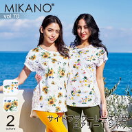 MIKANO ミカノ 全2色 サイドフラワーレース切替エアリーTシャツ スポーツ フィットネスウェア トレーニン…