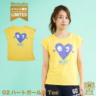 フィットネスウェア レディース 【Wstudio】 ダブルスタジオ 02ハートガールズTee トップス Tシャツ ダン…