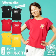 【9/16発売!】フィットネスウェア 【Wstudio】 ダブルスタジオ 【3色】 ハートガールズTee レディース ト…