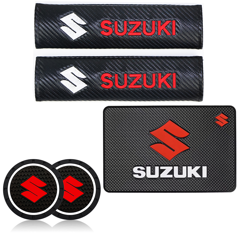 3種セット SUZUKI ノンスリップマット ノンスリップコースター シートベルトカバー スズキ Eyemaq
