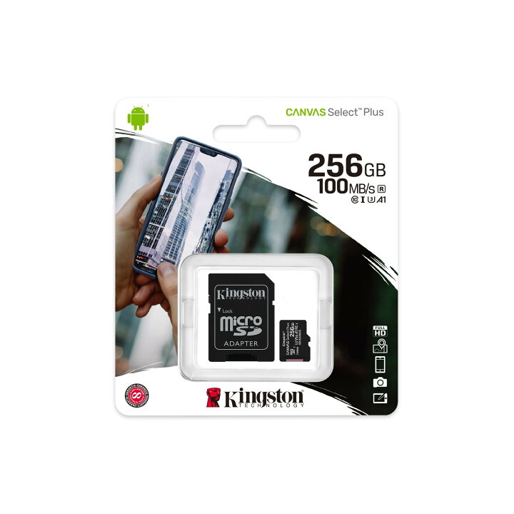 楽天市場】MicroSDカードKingston CANVAS Select Plus 256GB 【☆防犯 