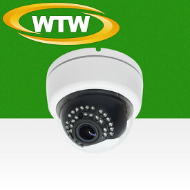 防犯カメラ 監視カメラ AHD 200万画素 ワンケーブルドーム型赤外線カメラ 屋外軒下用WTW-ADR2730HE-1C