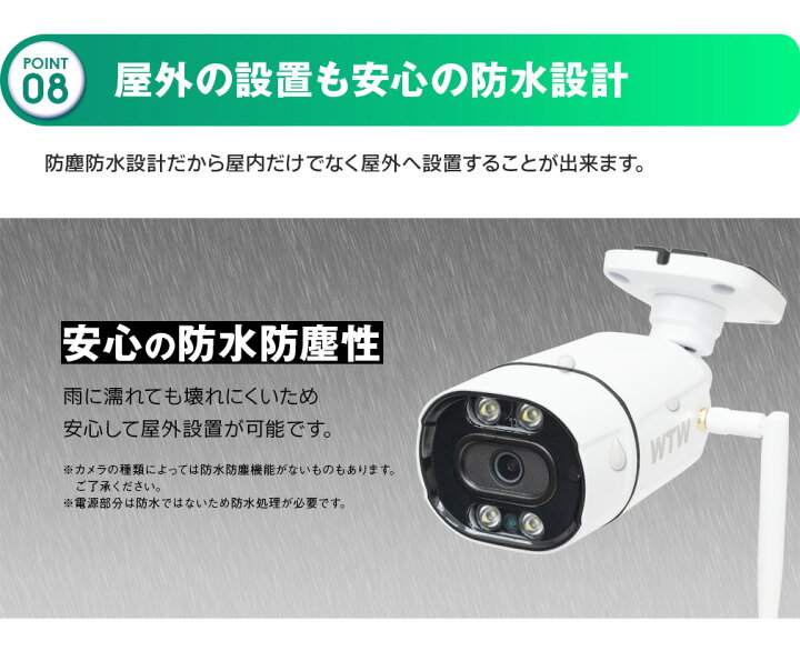 楽天市場】【標準☆2TB(1年半保証)】WTW 塚本無線 防犯カメラ 