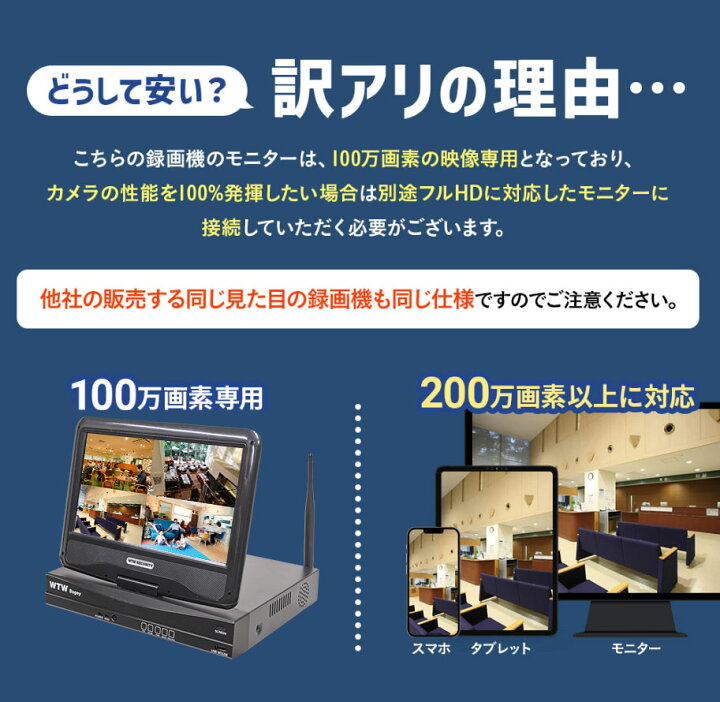 楽天市場】【標準☆2TB搭載】防犯カメラ WTW 塚本無線 ワイヤレス 屋外 