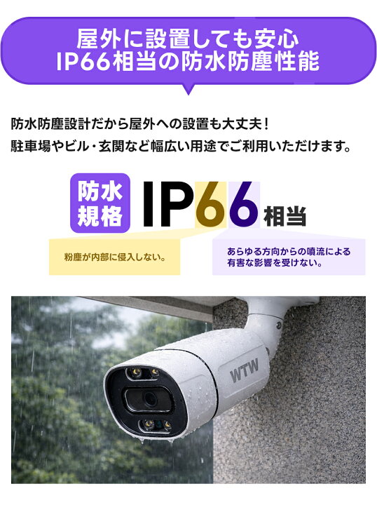 楽天市場】【標準2TB搭載】WTW 塚本無線 防犯カメラ 屋外 poe 工事不要 