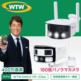 【業務用 家庭用 180度カメラ】WTW 塚本無線 防犯カメラ 屋外 ワイヤレス 最新AI 監視カメラ wifi 家庭用 警報サイレン 車上荒らし 相互通話 ネットワーク スマホ 防犯灯カメラ MicroSDカード録画 400万画素 無線 IPカメラ