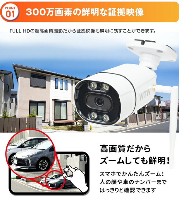 楽天市場】【SD64GB+ステッカーセット】WTW 塚本無線 防犯カメラ 