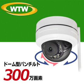 WTW 塚本無線 防犯カメラ ワイヤレス 屋外 軒下仕様 屋内 最新 家庭用 小型 ドーム型 300万画素 パンチルト SDカード録画 マイク内蔵 監視カメラ 留守 車上荒らし スマホ対応 Wi-fi 塚本無線 WTW-EGDRY1673PTSX2