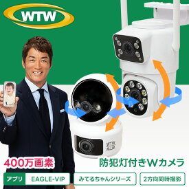 防犯カメラ 玄関灯カメラ 360°PTZ首振 超強力ホワイトLED ワイヤレス 屋外 防犯灯カメラ 400万画素 wi-fi パンチルト 家庭用 監視カメラドーム 屋外用 会話 IP ネットワークカメラ 夜間カラー マイク 留守 車上荒らし 高コスパ WTW 塚本無線