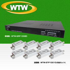 EX-SDI/HD-SDI用ワンケーブル電源ユニット 受信機 / 送信機　8chセット WTW-SCP1008D