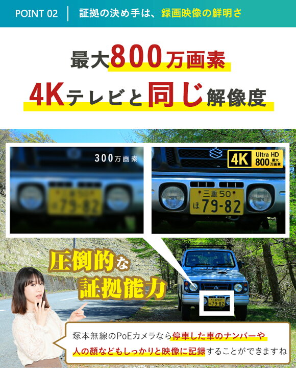 楽天市場】防犯カメラ 屋外 PoE 防犯カメラセット 楽天1位 AI搭載 1〜8台セット 夜間カラー 防犯灯カメラ 【☆選べる26種類のカメラ】4K 800万画素 最大8TB 監視カメラ レコーダー モニター ネットワークカメラ ネット環境 なし 不要 家庭用 業務用 poeカメラ 簡単 設置 ... 楽天市場】防犯カメラ 屋外 PoE 防犯カメラセット 楽天1位 AI搭載 1〜8台セット 夜間カラー 防犯灯カメラ 【☆選べる26種類のカメラ】4K 800万画素 最大8TB 監視カメラ レコーダー モニター ネットワークカメラ ネット環境 なし 不要 家庭用 業務用 poeカメラ 簡単 設置 ...