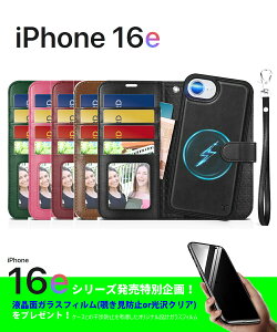 �A�C�t�H��16e �P�[�X iPhone16E SE4 ��4���� �蒠�^ 2 in 1 ������ MagSafe���� ���O���� RFID�u���b�L���O �Ռ� ���u���X�^���h�@�\ �J�[�h�|�P�b�g�t��