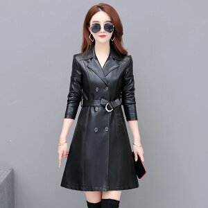 レザーコート 皮コート 秋服 ライダースジャケット 防寒アウター トレンチコート ロングコート 革ジャン PU皮 大きいサイズ 秋冬 バイクウェア 防風 防寒 通勤