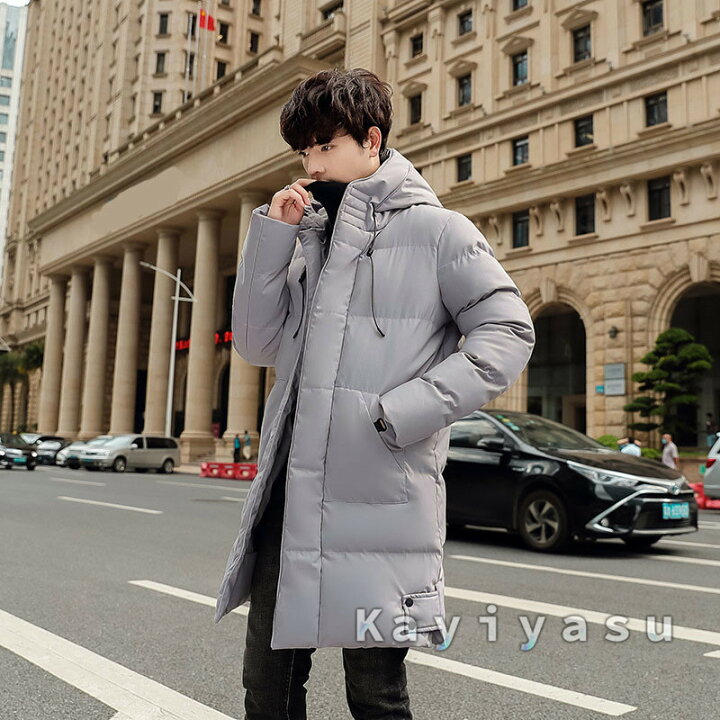 楽天市場 ダウンコート メンズ ロングコート ダウンジャケット 中綿コート フード付き アウター ゆったり オフィス 通勤 M 8xl アウトドア カジュアル スポーツ 男性用 厚手 保温 冬 Wuyue