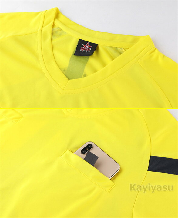 楽天市場 レフェリーウエア サッカー 審判服 審判ウェア レフェリーウエア 練習着 上下 セット ユニフォーム トレーニング用服 半袖シャツ ハーフパンツ セットアップ 夏 トップス 短パン 人気 Wuyue